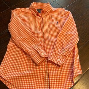 Ralph Lauren Boy's Orange Gingham Shirt